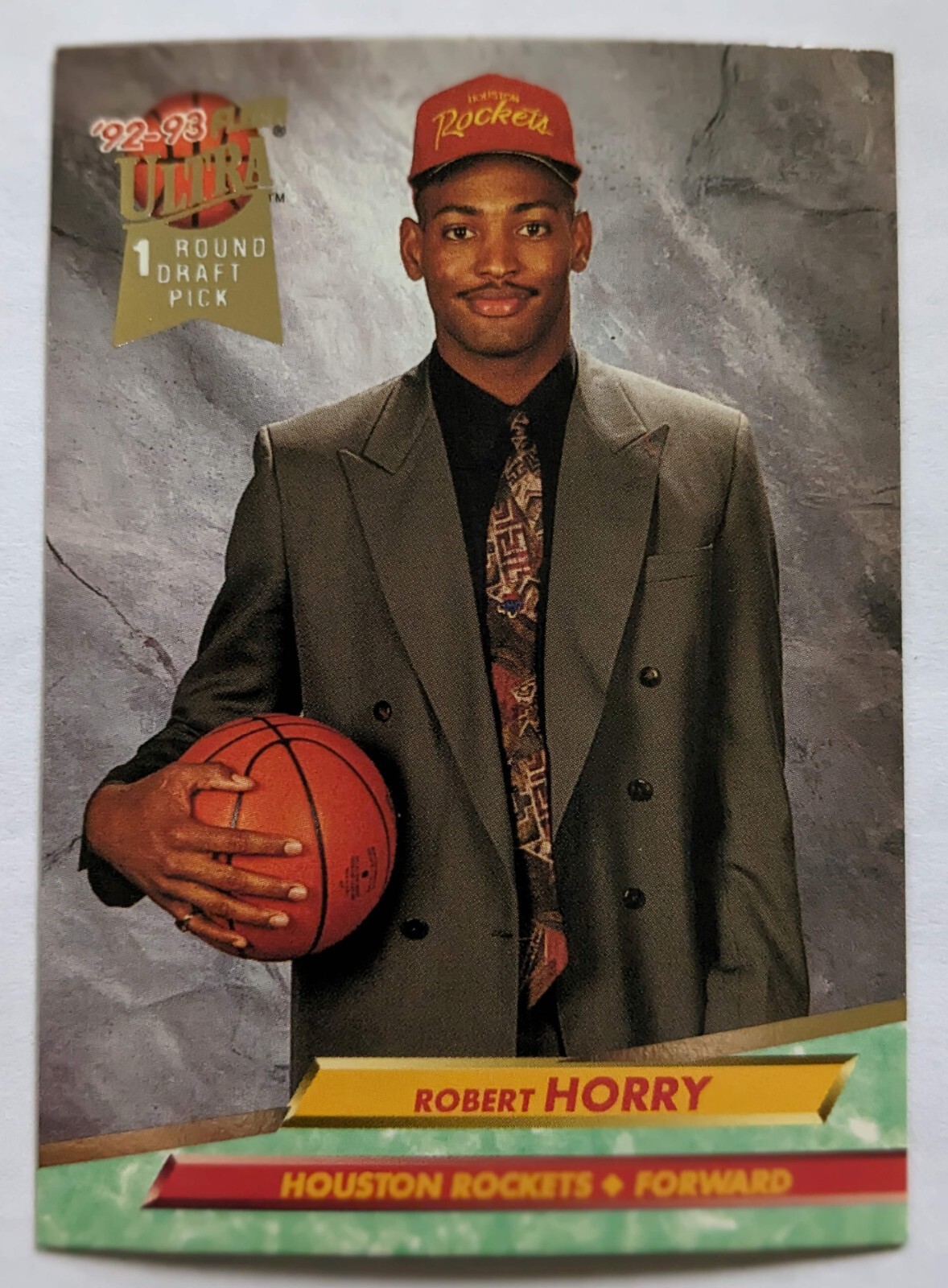 ROBERT HORRY, 1st ROUND DRAFT PICK, 1992-93 FLEER ULTRA #195, RC