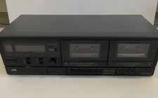 JVC TD-W106 Dual Cassette Stereo works in play mode see video and description 