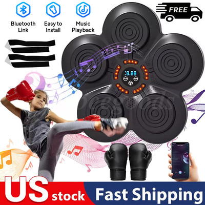 2025 Smart Bluetooth Music Boxing Machine 9 Training Modes with Boxing Gloves US