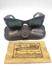Vintage PERSOL RATTI wayfarer style made 1950s rare gray color With Case