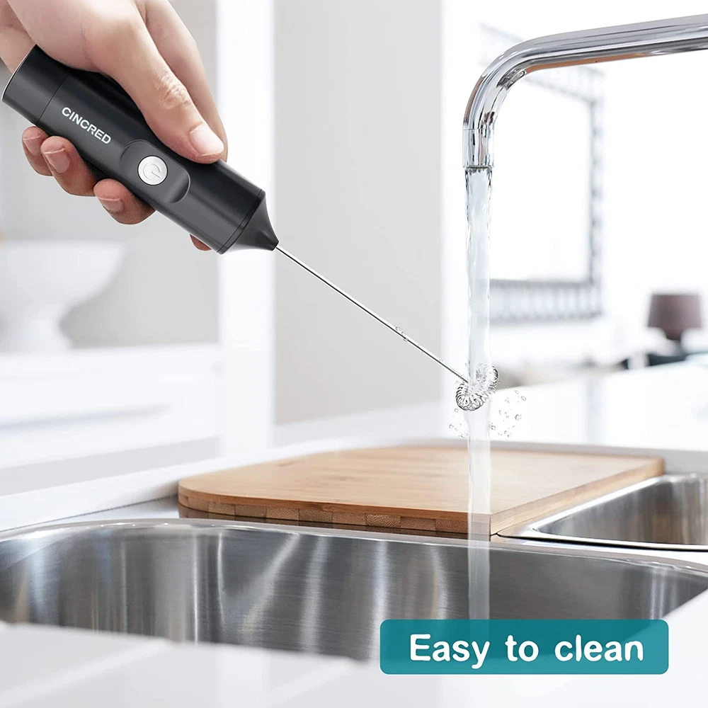 Milk Frother Handheld, Battery Operated Electric Frother for Coffee, Mini Whisk,