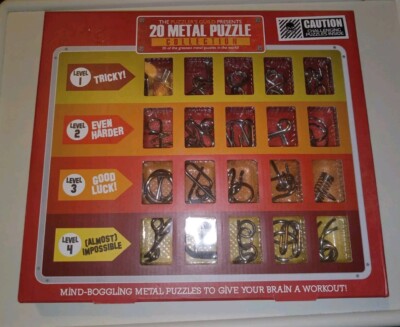 The Puzzlers Guild Presents 20 Metal Puzzle Collection NEW IN BOX