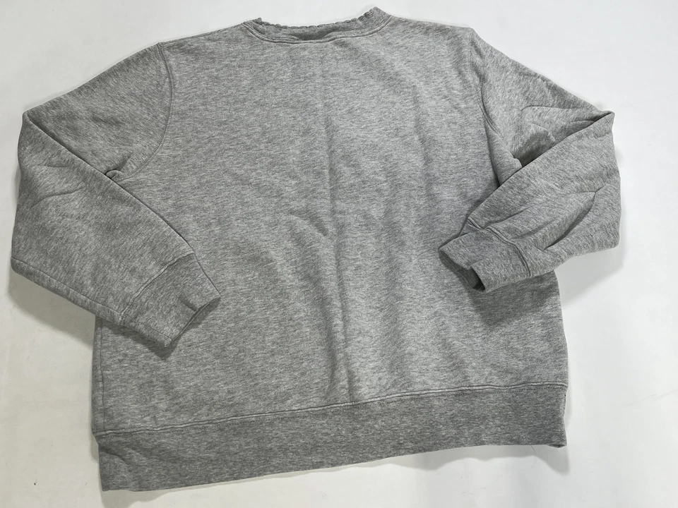 Mens Basic Editions Gray Cotton Winter Sweater Size L Large EUC - Image 3 of 4