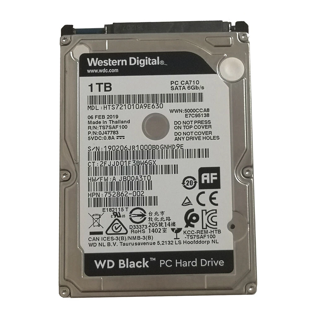 WD Black 1TB HTS721010A9E630 7200RPM SATA 6Gb s 2.5