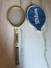 Vintage Tennis Wood Racket Rawlings 4 1/2” Plus Wilson Cover Court King Newcombe