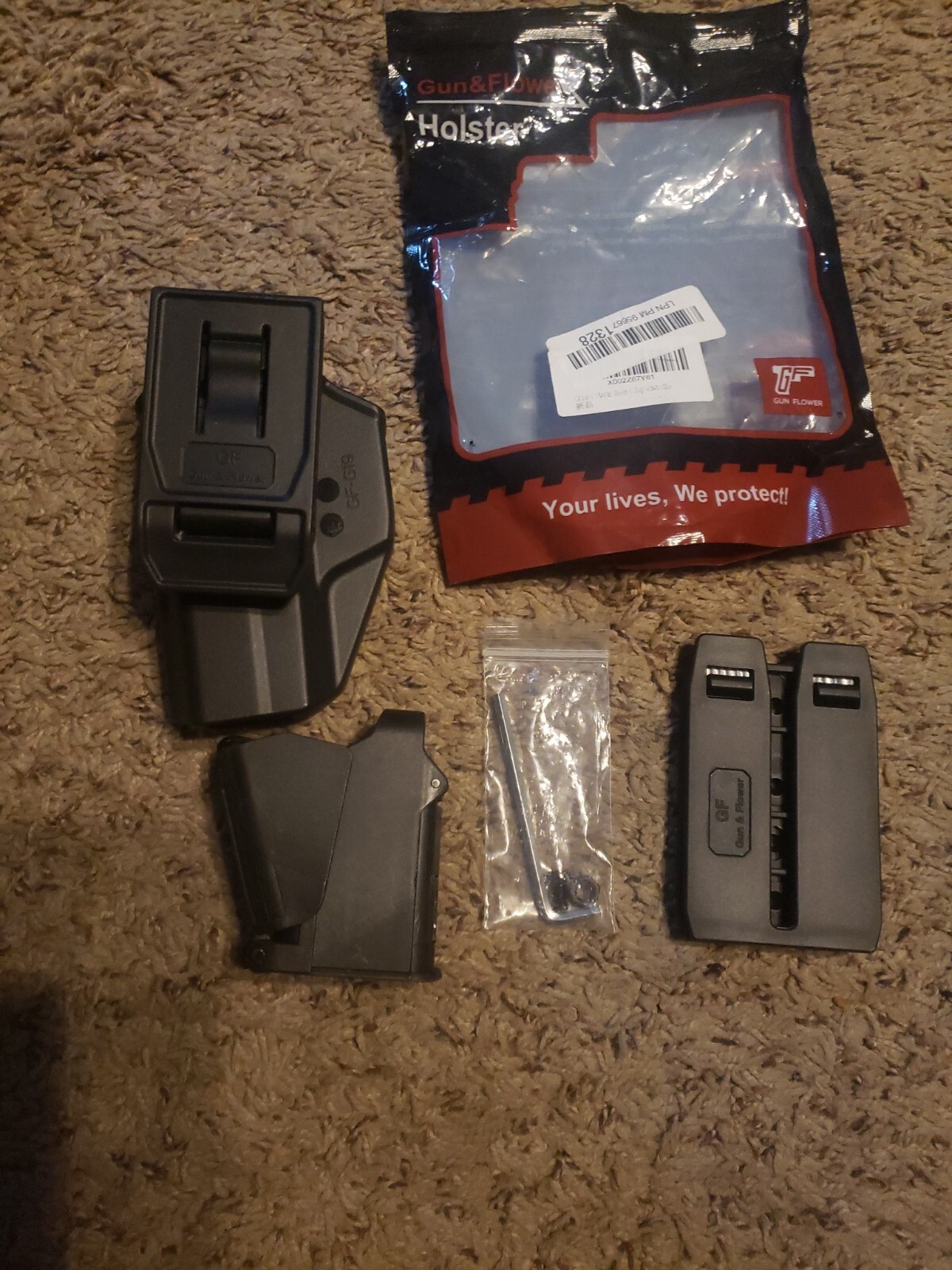 Gun&Flower HOLSTER G19, Rifle  Magazine Belt Paddle Pouch Carrier Mag Holder-image