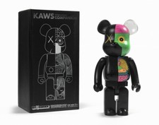 Kaws X Bearbrick Noir Dissected 400% Companion Vinyle Figurine Limitée Ed 2010