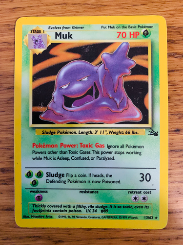 Muk (13/62) Holo Fossil Set Pokemon Card! FAST & FREE P&P! - Picture 50 of 105
