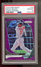2020 Panini Prizm Purple Shimmer /7 RAFAEL DEVERS #173 5/7 PSA 10