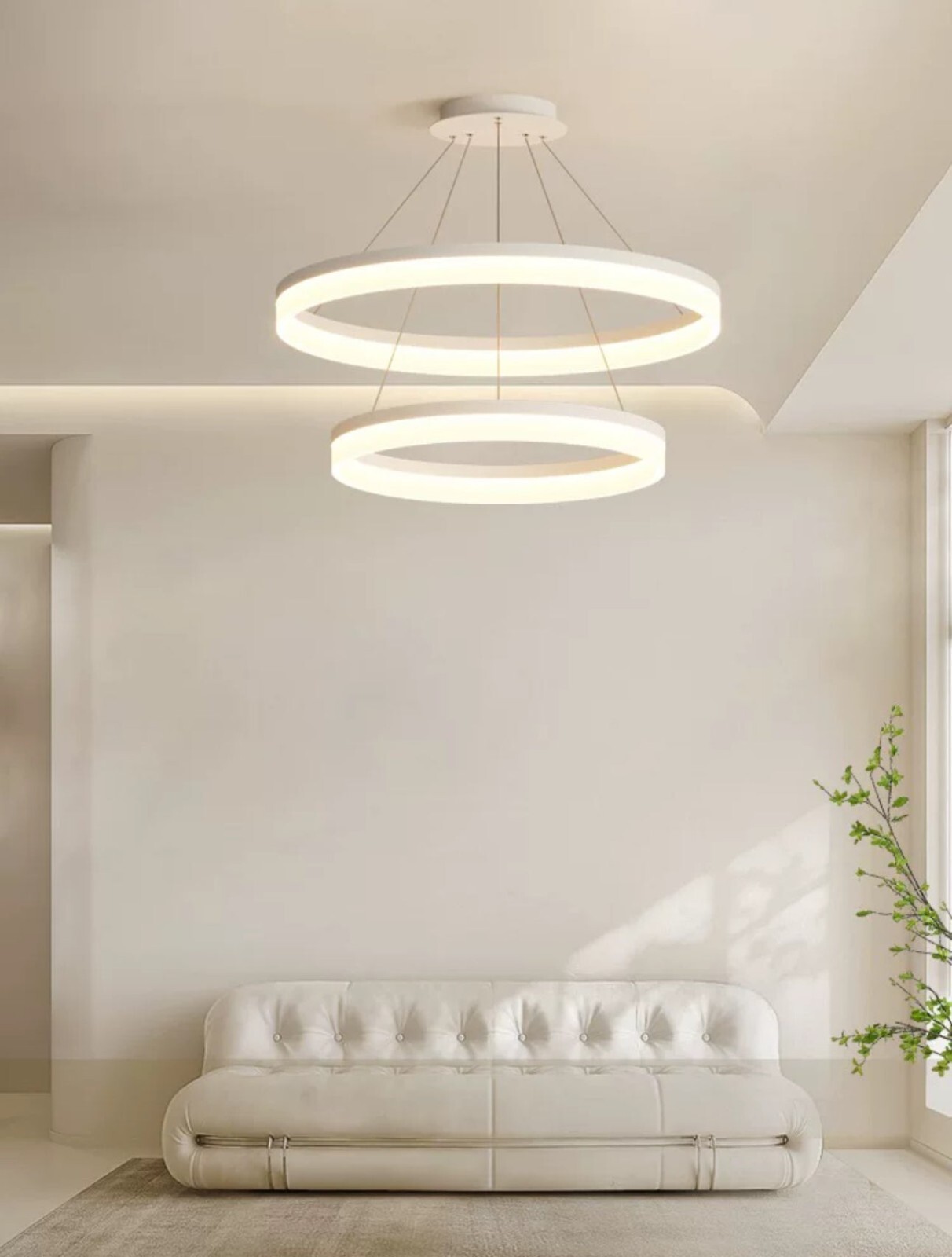 Lampadario Sospensione LED 33Wx2 IP20: Efficienza e Controllo Dimmer