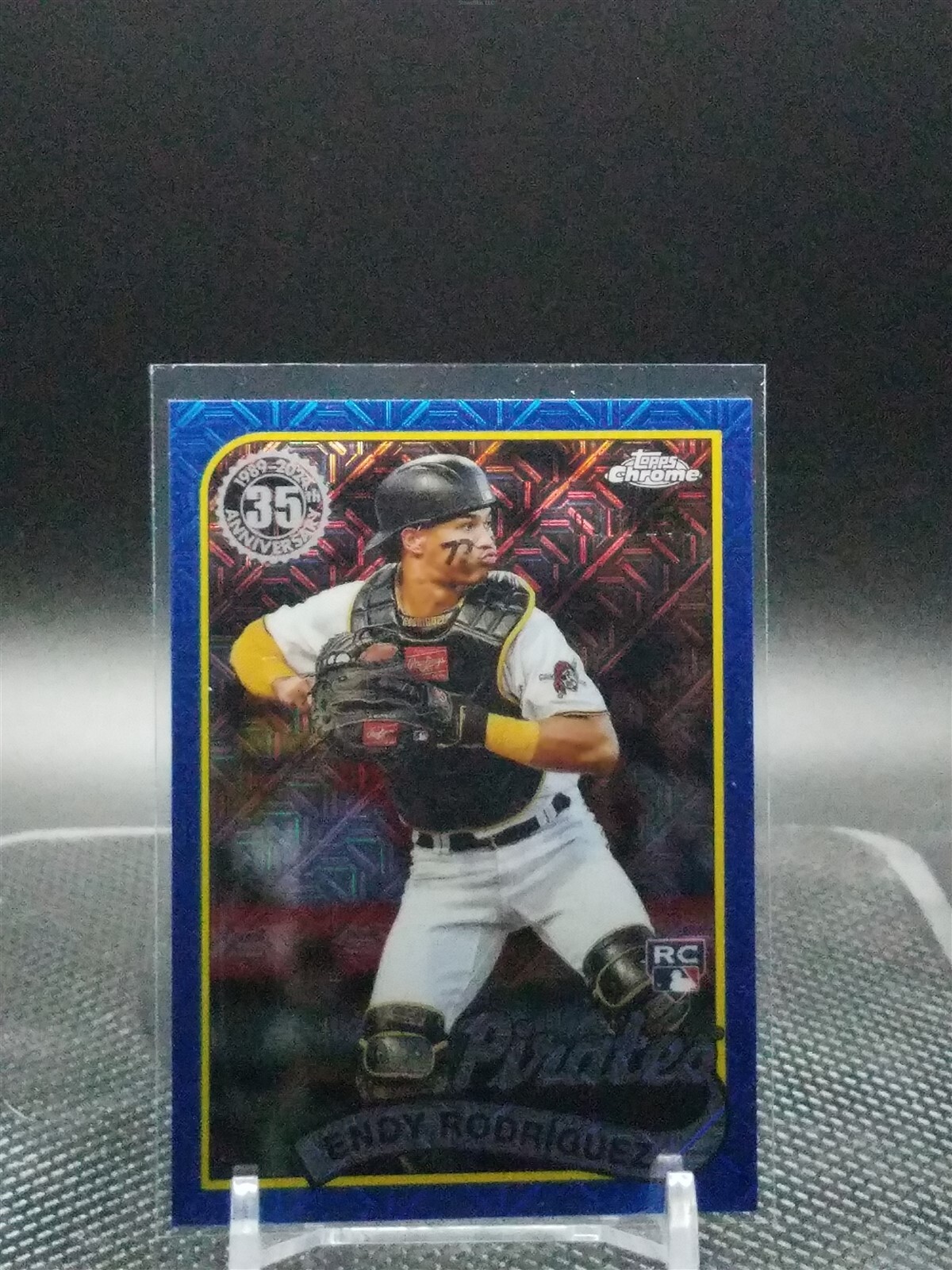 2024 Topps Series 2 Endy Rodriguez 1989 Silver Pack Mojo Blue /150 Pirates