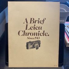 A Brief Leica Chronicle. Since 1913 through 1971 Vintage Camera Guide