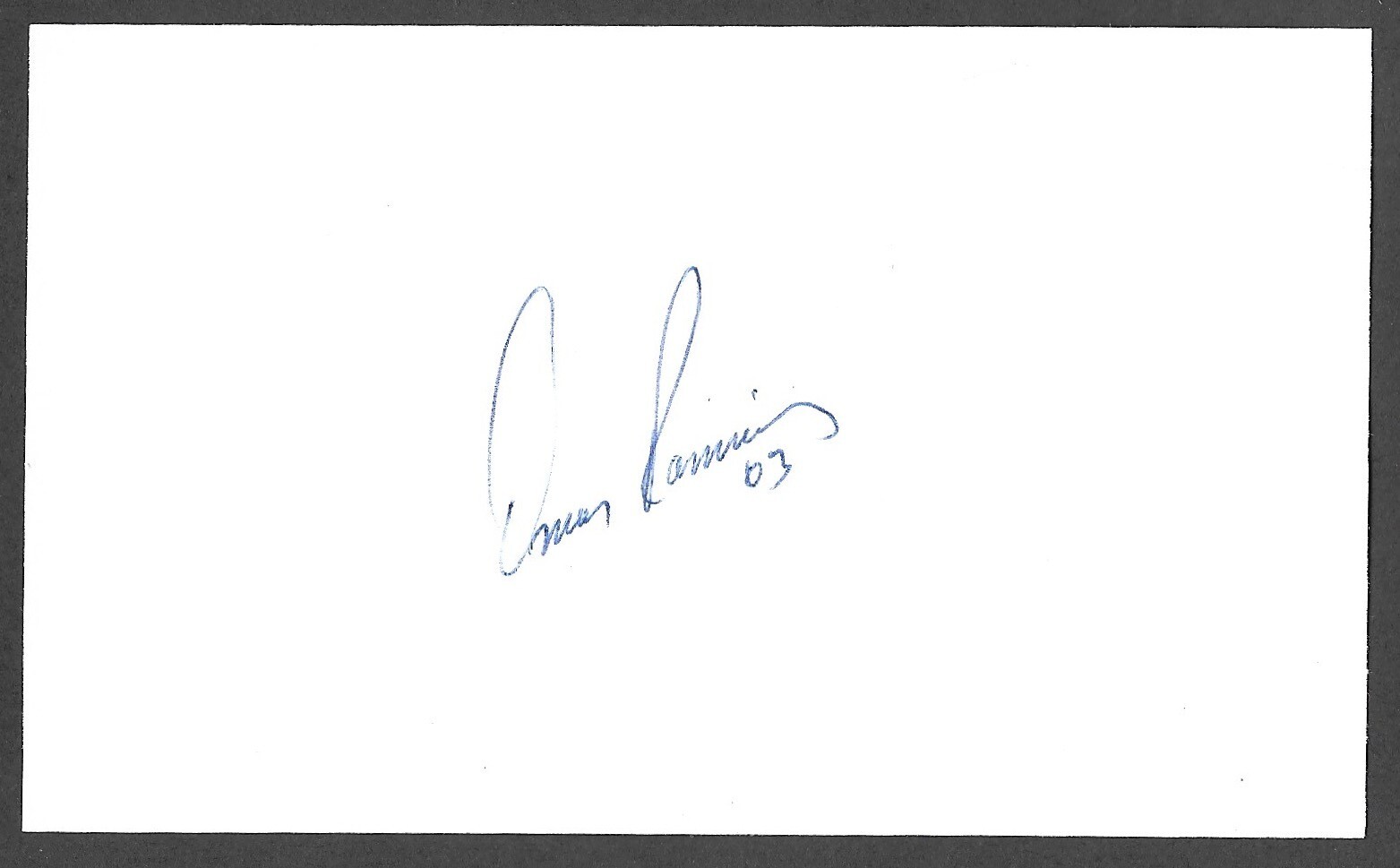 Omar Ramirez ( OF Minors 1990-01 ) CLEV HOU  SIGNED AUTOGRAPH AUTO 3x5 INDEX COA