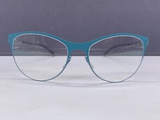 Ic! Berlin Eyeglasses Frames woman Blue Green Cat Eye Lucie H. Aqua Metal Pearl