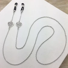 Swirl Heart Glasses Chain, Eyeglasses Necklace, Eyewear Holder, Eye Glass Leash
