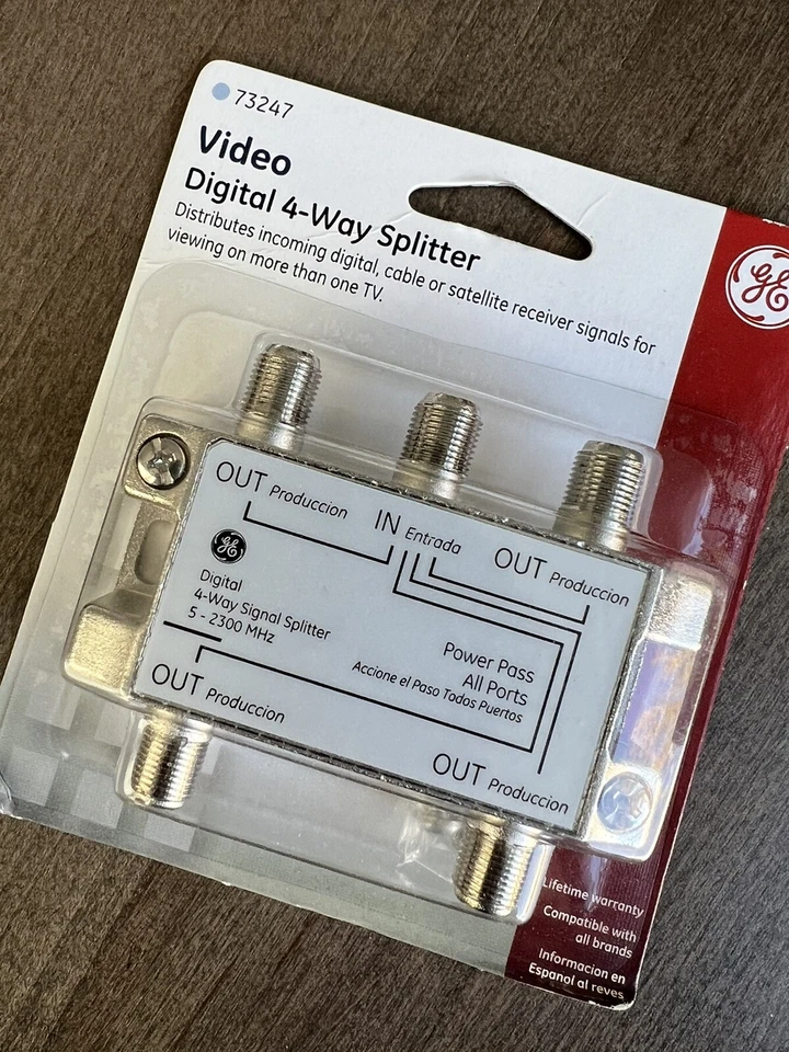 Digital 4-Way Splitter Unopened Factory Sealed Vintage GE Digital Video Splitter - Image 3 of 4