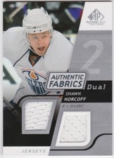 2008-09 SP Game Used Authentic Fabrics Dual #AF-SH Shawn Horcoff Edmonton Oilers