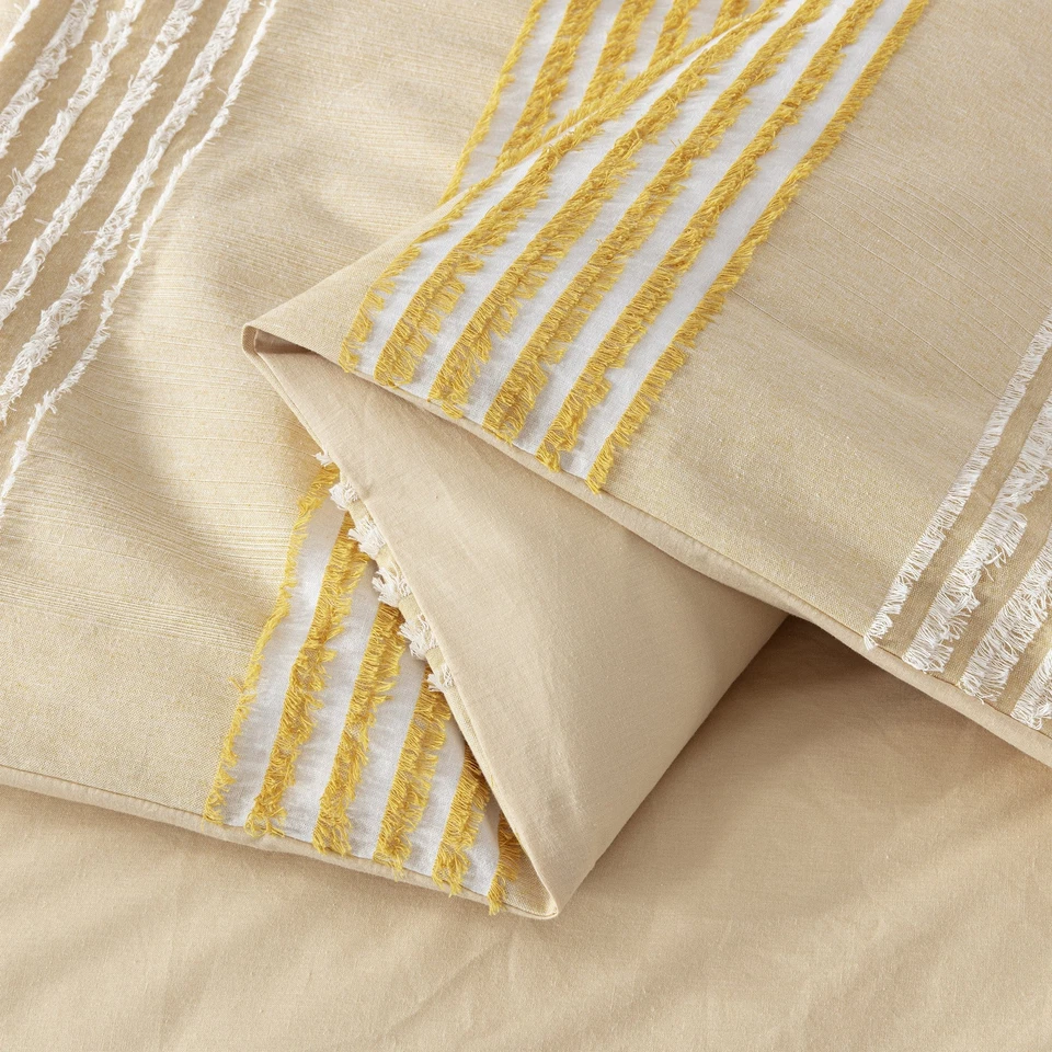 Juego de funda nórdica con cierre de botón jacquard clip de algodón Chezmoi Collection Momo Foto 4 de 4