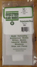 Evergreen Scale Models #9007 Clear 0.015 Thick Polystyrene Sheets 12x6 (2pcs)