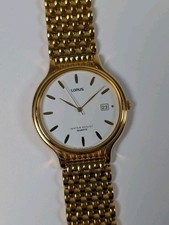 UNTESTED Lorus Mens Watch V732-0A00 Quartz Vintage Gold Tone 36mm