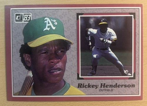 Rickey Henderson #22 1983 Donruss Action All Stars card