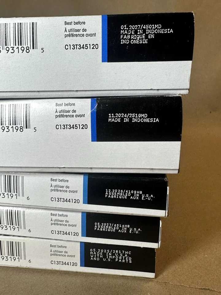 Lote de 5 Tintas Epson 702 y 702XL Negras - Genuinas - 2 XL + 3 Estándar Foto 3 de 3