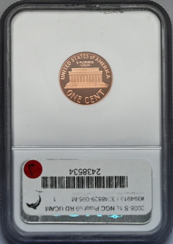 2008-S Lincoln Memorial 1c NGC Proof 69RD UCAM Red Ultra Cameo Penny