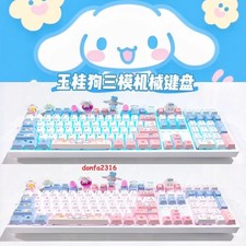 Cinnamoroll Rgb Bluetooth Wireless Mechanical Keyboard 108keys Tri-mode Gift