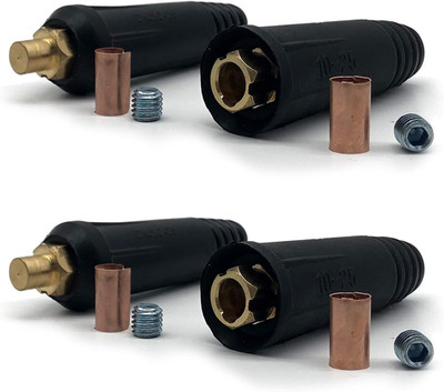 2 Sets Dinse Welding Cable Quick Connectors 100A-200A 10-25mm²