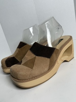 Vintage Splash Patchwork Clog Y2K Platform Boho 90 s Bratz Chunky Rare Shoes 7.5
