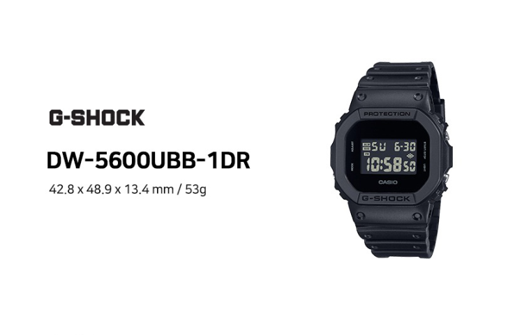 CASIO G-SHOCK DW-5600UBB-1DR All Black Digital Watch Matte Finish