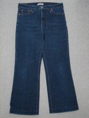 QE11442 2007 *LEVI'S* 512 PERFECTLY SLIMMING BOOT CUT WOMENS JEANS sz12P M DARK