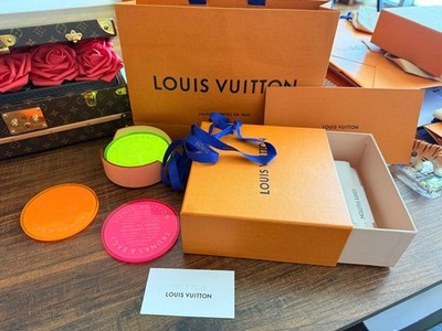 Louis Vuitton Coaster Gift Set 6 Neon Leather Monogram Fluo