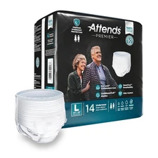 Attends Premier Adult Underwear L Heavy Absorbency Overnight ALI-UW30S 14 Ct