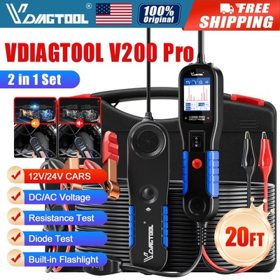 2026 VDIAGTOOL V200Pro 12V Power Scan Circuit Tester Electrical Power Probe Tool