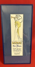 Vintage MAME Musical Framed Window Card Poster Signed Paul Cardenuto 1989 23x11?