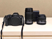 Canon EOS R50 Camera Bundle 18-45mm & 55-210mm Lenses Battery Charger Case