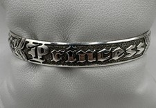 SILVER 925 Hawaiian Baby Bangle Bracelet Plumeria Princess 8mm  14.8 