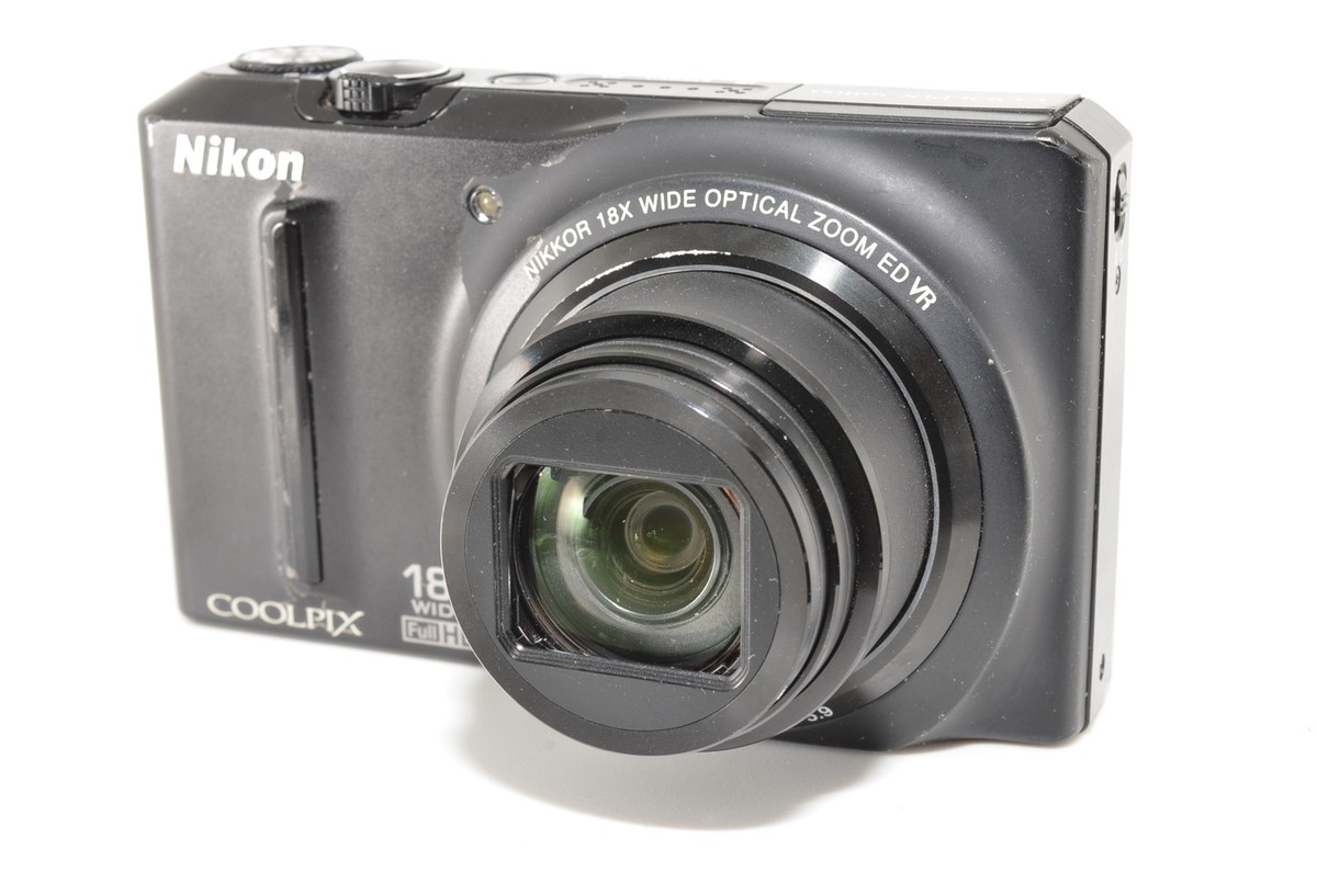 Nikon Coolpix S9100 Black Digital Camera Tested Working from Japan