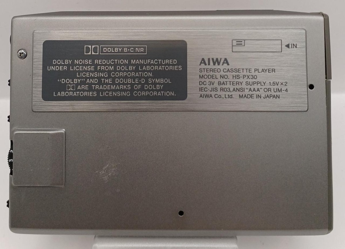 AIWA【HS-PX30】ポータブルカセットプレーヤー AIWA HS-PX30 Portable Stereo Cassette Player Walkman Silver