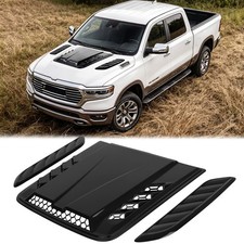 3pcs Automotive Hood Scoop Vent Gloss Black For Dodge Ram 1500 2500 3500 Truck 3pcs Automotive Hood Scoop Vent Gloss Black For Dodge Ram 1500 2500 3500 Truck
