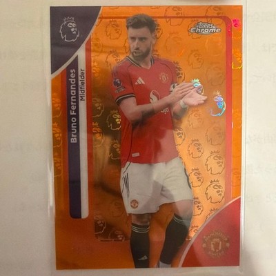 Topps Chrome Bruno Fernandes Card Man United Serial Numbered 8/25