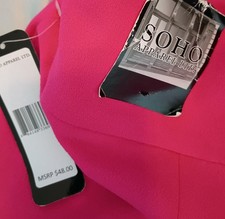 SOHO Apparel Ltd. Womens Pink Pull-On Dress P...