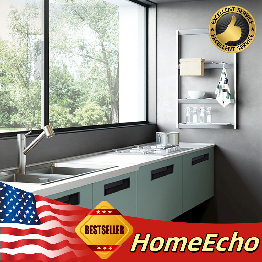 Recessed Door Pull Handle Flush Pocket Door Cabinet Pull Handle Black