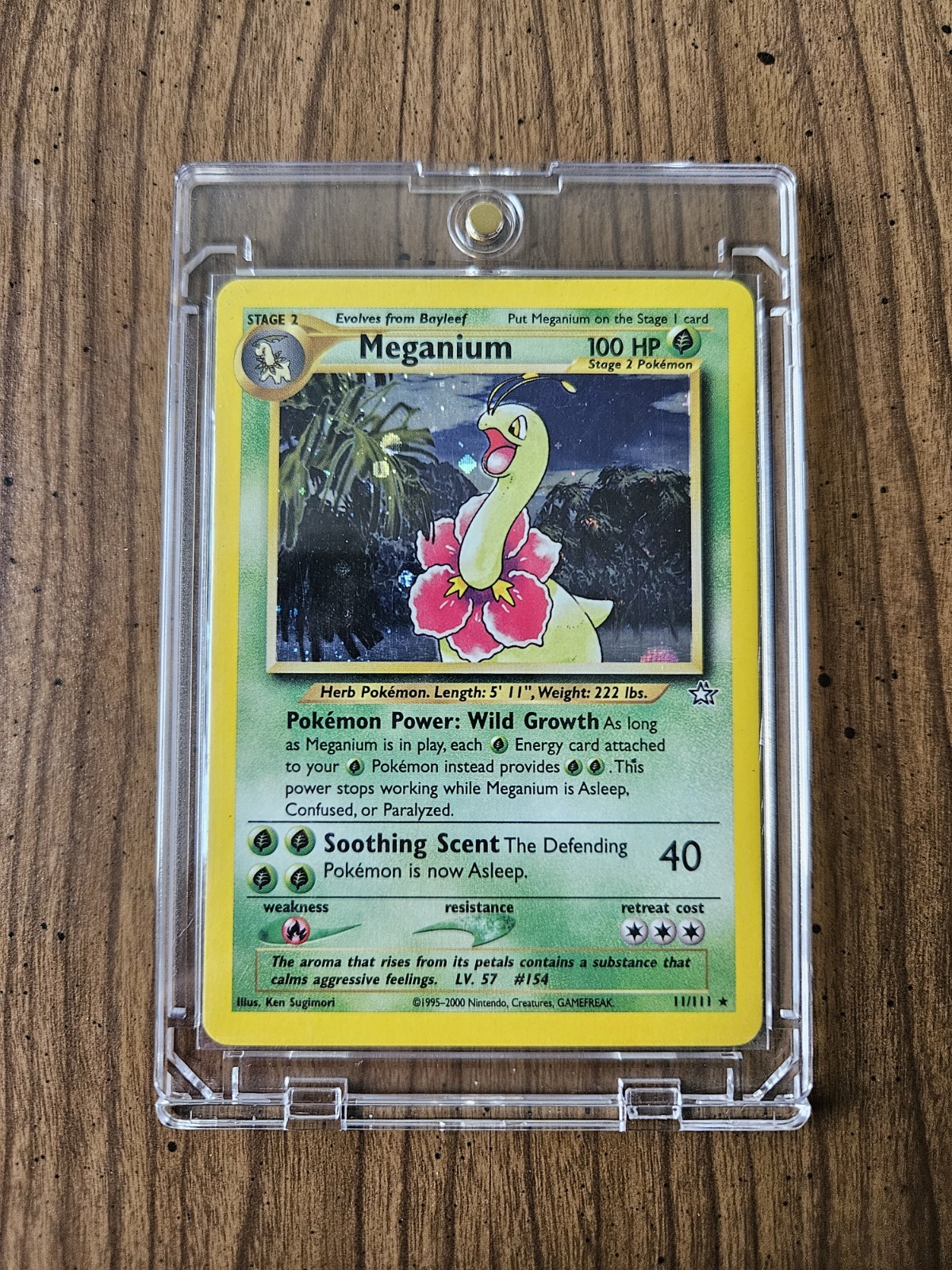 Meganium 11/111 Neo Genesis Unlimited Holo Rare NM