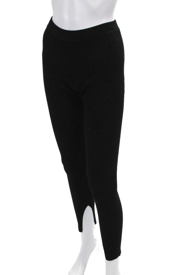 Pantalones de punto ajustados forrados con cintura elástica texturizada Babaton para mujer talla negra Foto 2 de 4