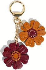 LOHGOU Cute PU Leather Flower Bag Charm Keychain, Boho Keychain Accessories f...