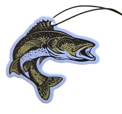 Set of 3 Walleye Fish Car Air Freshener Fishing Ice