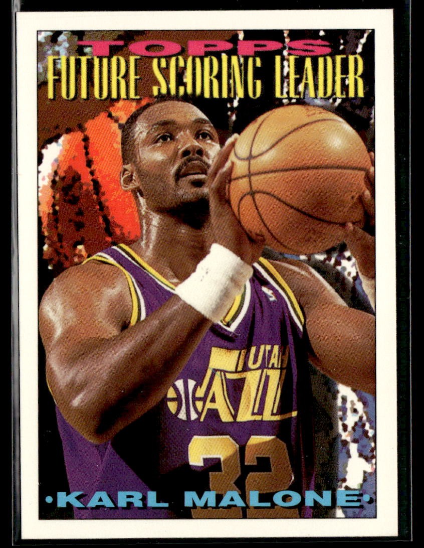 Karl Malone #389 Basketball Cards 1993 Topps trading card — raw and PSA graded price guide