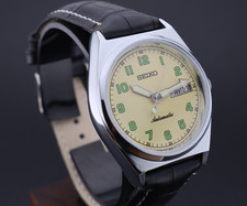Vintage Seiko 5 Automatic 6309A 17Jewels Day/Date Japan Made Men's Wrist Watch